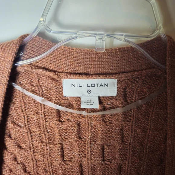 Nili Lotan for Target brown knit duster cozy cardigan NWOT xs 0 2 - Picture 4 of 5